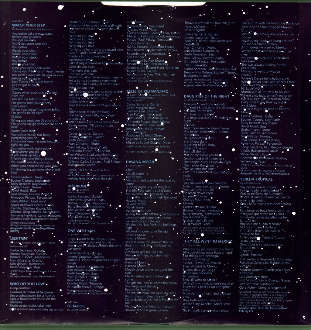 Carlos Santana - Havana Moon - Lp
