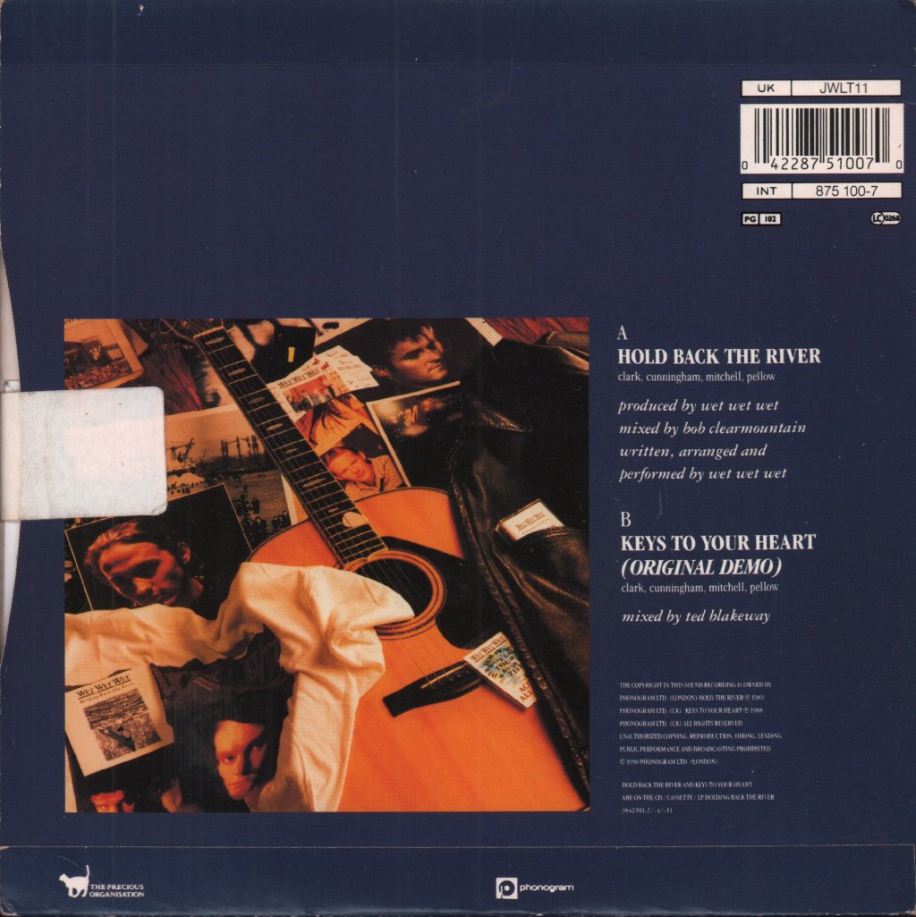 Wet Wet Wet - Hold Back The River - 7 Inch