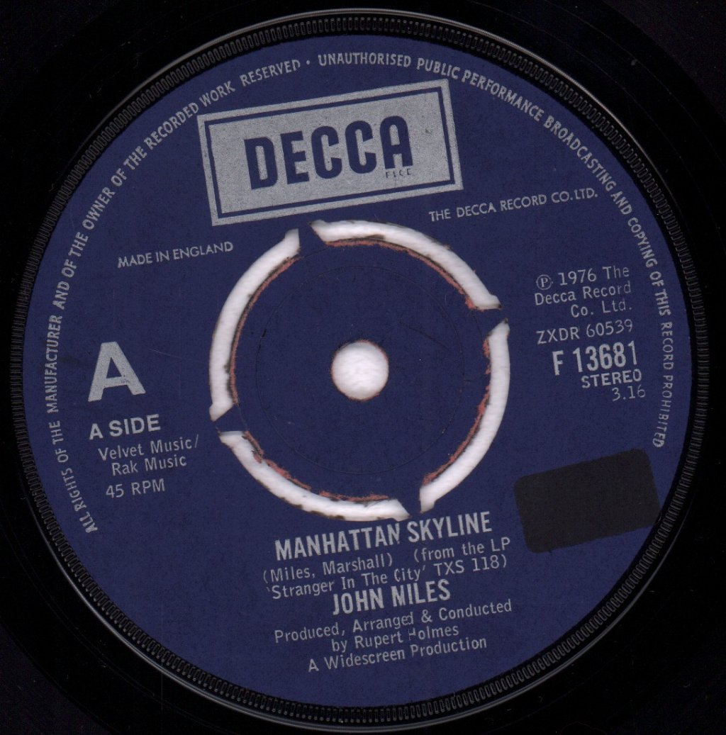 John Miles - Manhattan Skyline - 7 Inch