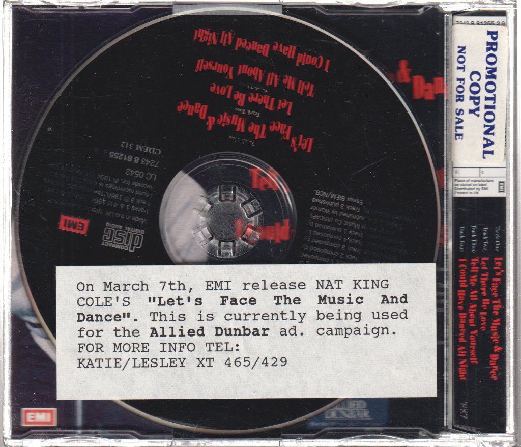 Nat King Cole - Let's Face The Music And Dance - Cd