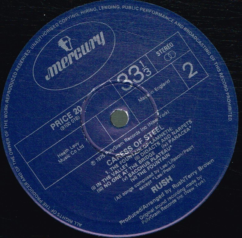 Rush - Caress Of Steel - Lp