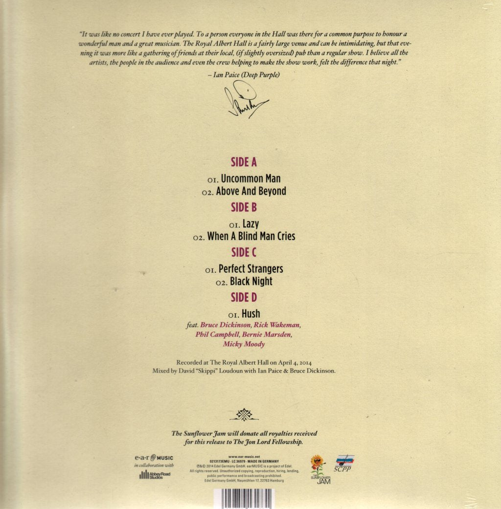 Various Artists - Celebrating Jon Lord, The Rock Legend, Vol.2 - Double Lp