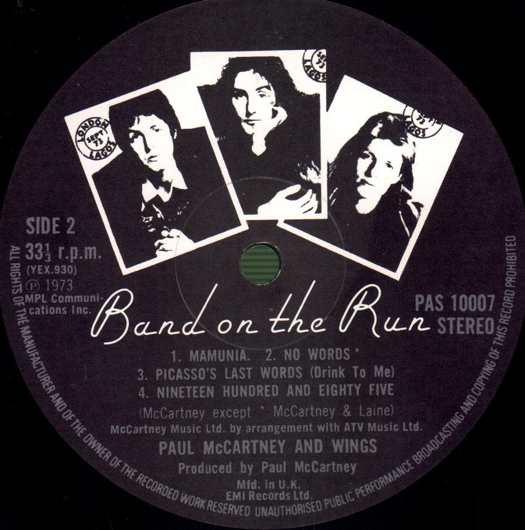 Paul McCartney And Wings - Band On The Run - Lp