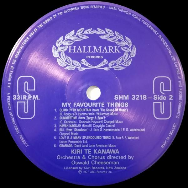 Kiri Te Kanawa - My Favourite Things - Lp