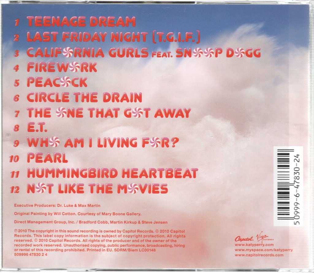 Katy Perry - Teenage Dream - Cd