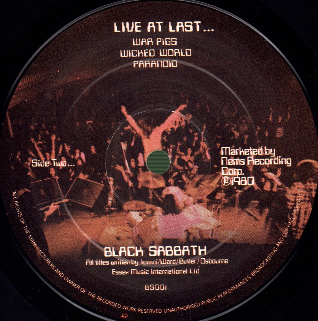 Black Sabbath - Live At Last - Lp