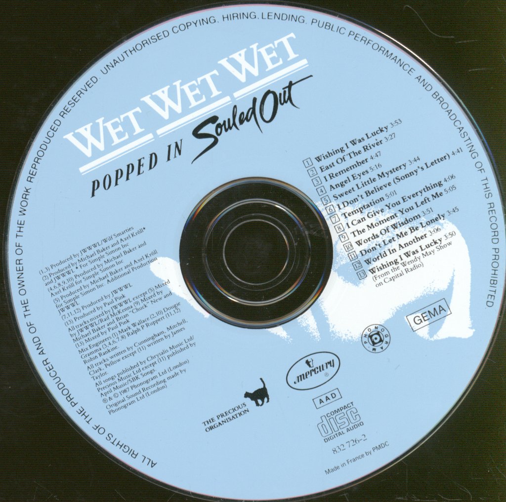 Wet Wet Wet - Popped In Souled Out - Cd