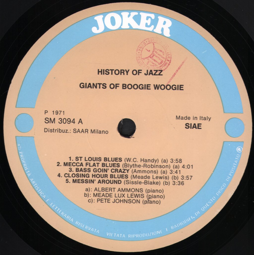 Various Artists - Giants Of Boogie Woogie - Lp