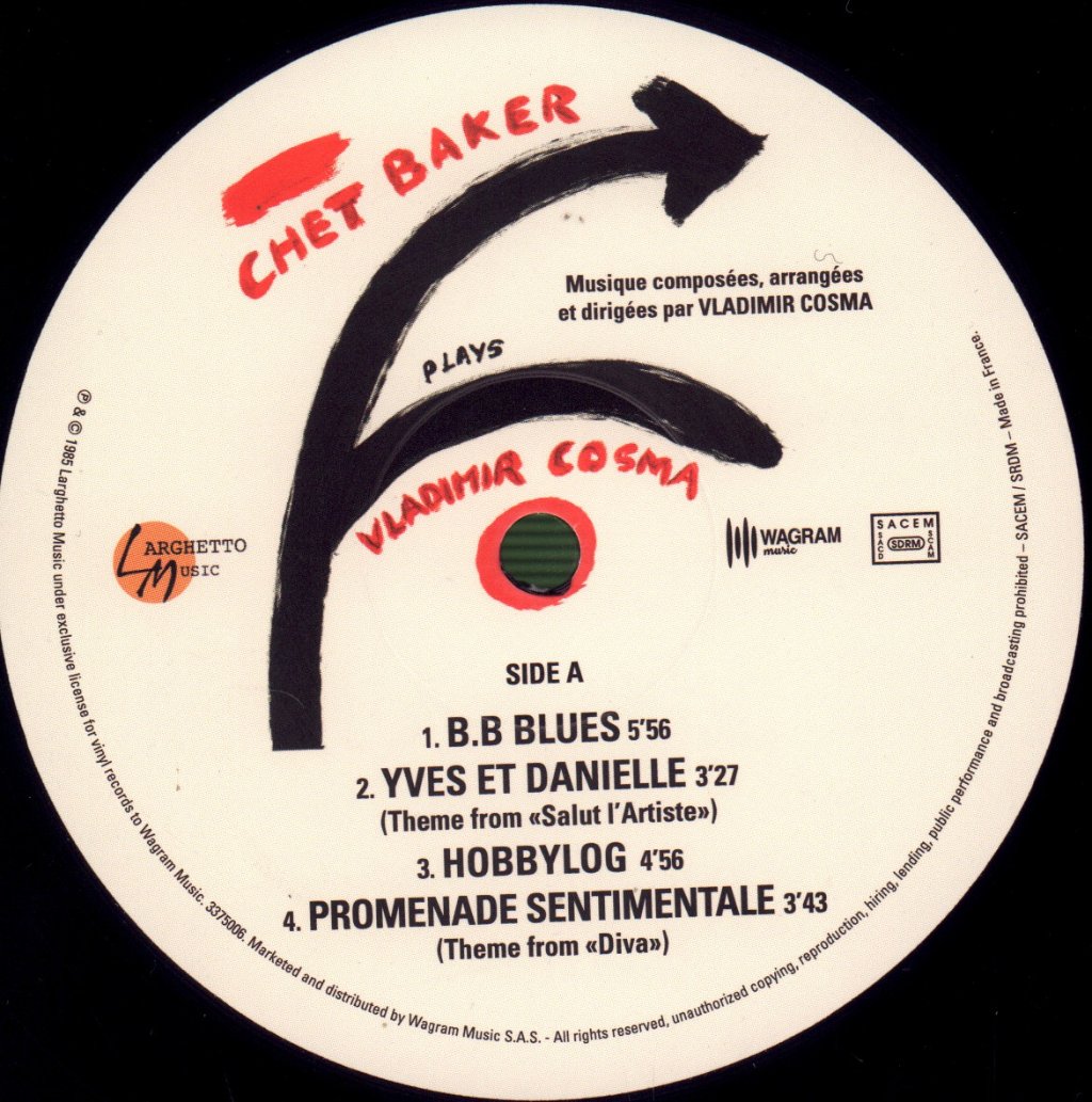 Chet Baker - Chet Baker Plays Vladimir Cosma - Lp