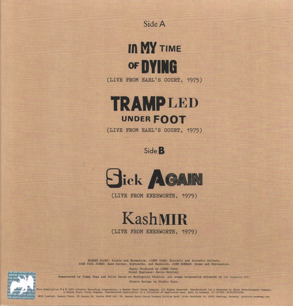 Led Zeppelin - Live EP - 12 Inch
