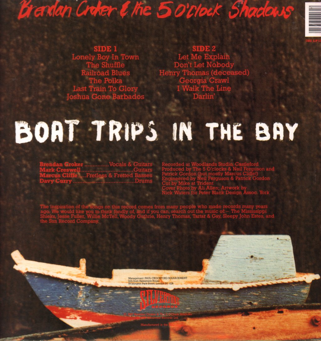 Brendan Croker And The 5 O'clock Shadows - Boat Trips In The Bay - Lp