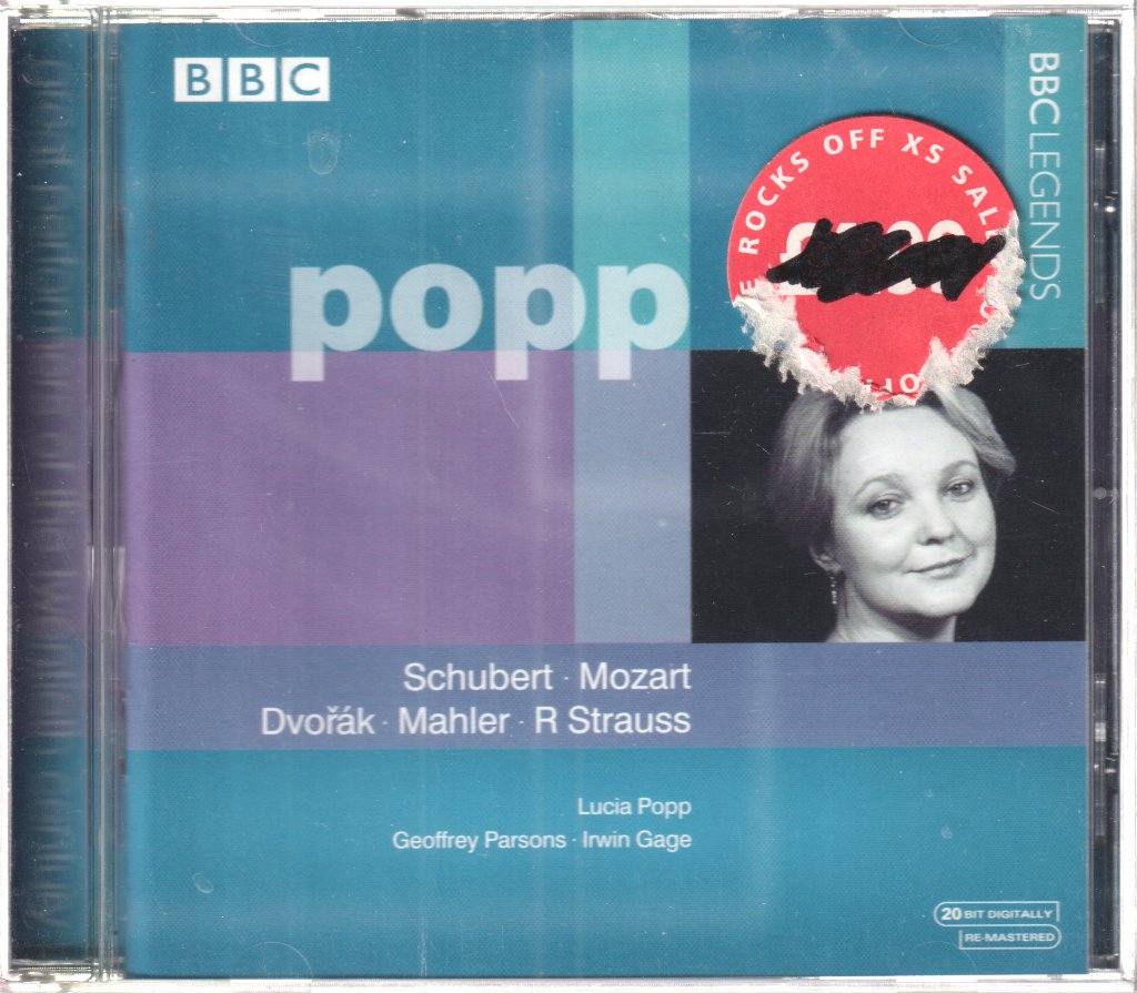 Lucia Popp, Geoffrey Parsons, Irwin Gage - Schubert · Mozart · Dvořák · R Strauss - Cd