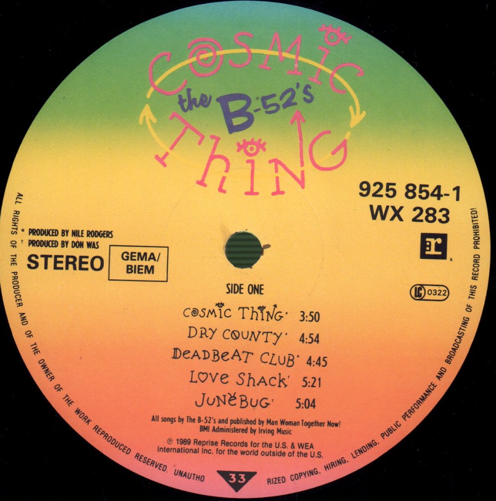 B-52's - Cosmic Thing - Lp