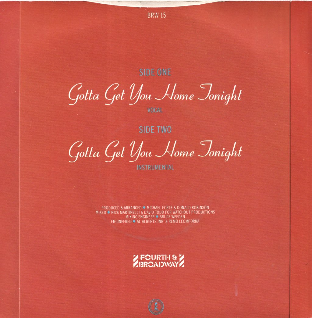 Eugene Wilde - Gotta Get You Home Tonight - 7 Inch