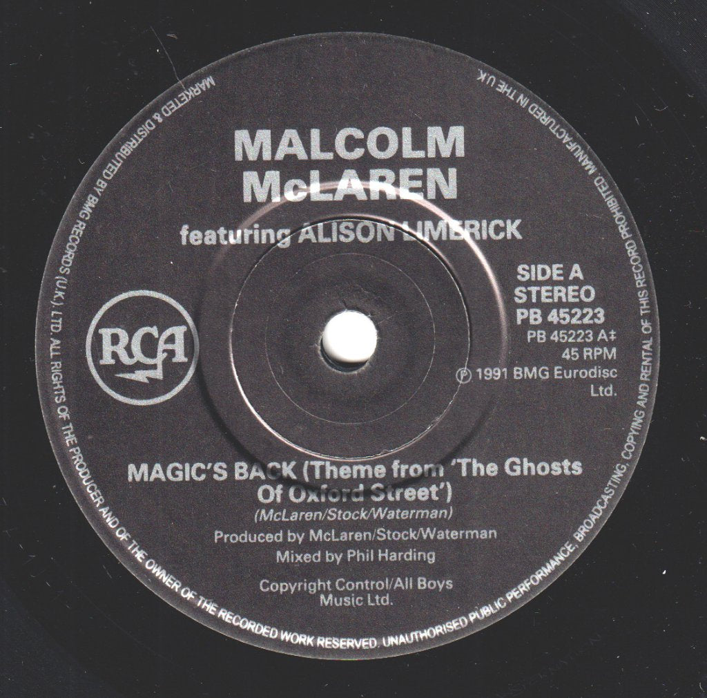 Malcolm Mc Laren Featuring Alison Limerick - Magic's Back - 7 Inch