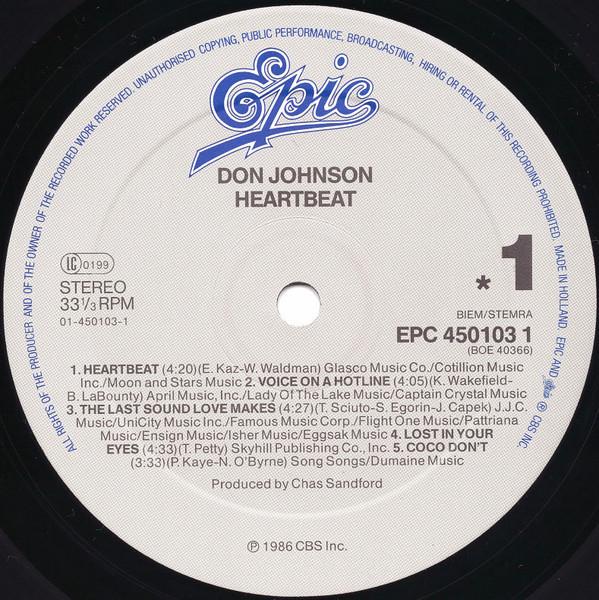 Don Johnson - Heartbeat - Lp