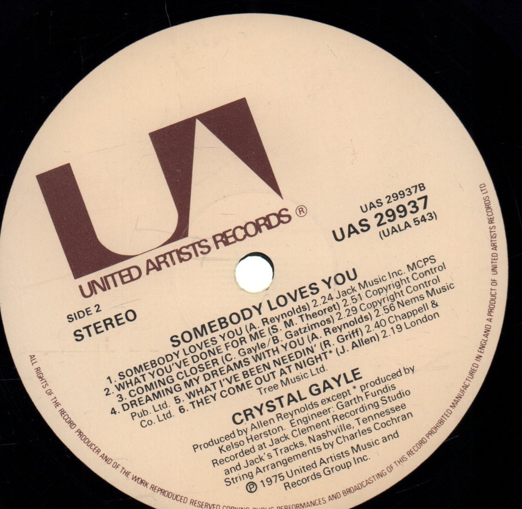 Crystal Gayle - Somebody Loves You - Lp