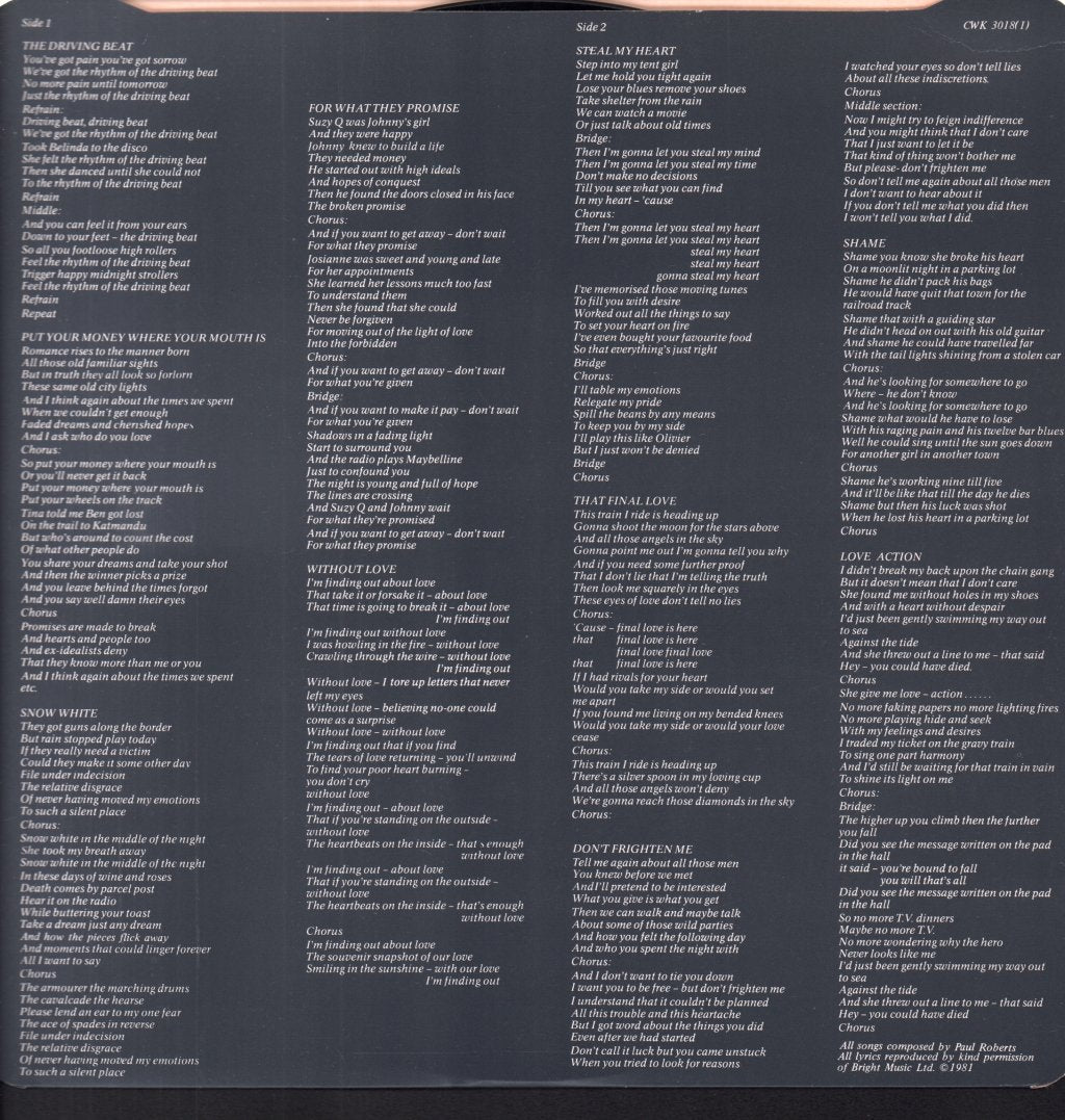 Sniff N The Tears - Love Action - Lp