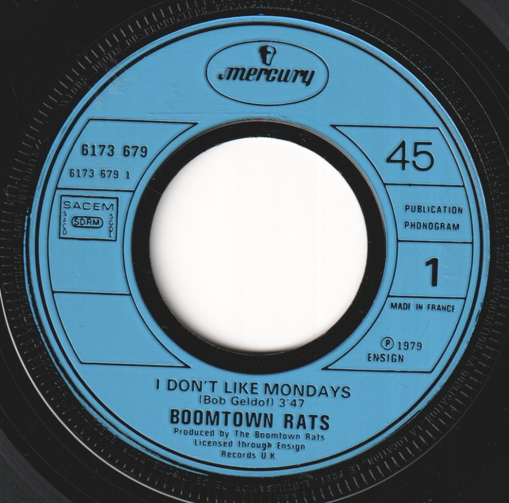 Boomtown Rats - I Don't Like Mondays - 7 Inch