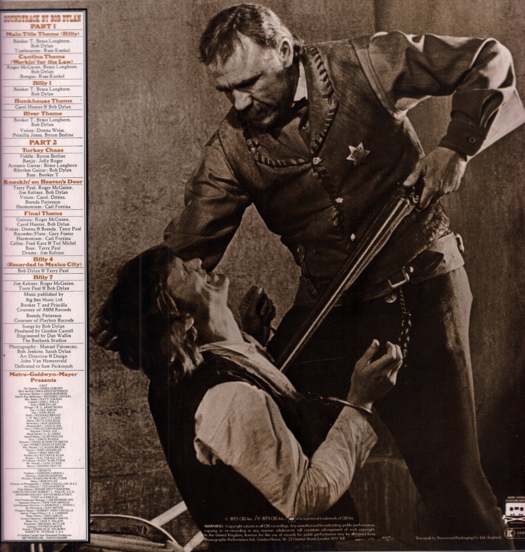 Bob Dylan - Pat Garrett & Billy The Kid Original Soundtrack Recording - Lp