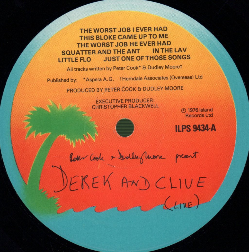 Peter Cook And Dudley Moore - Derek And Clive Live - Lp
