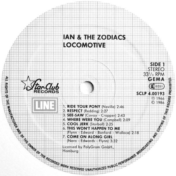 Ian & The Zodiacs - Locomotive - Lp
