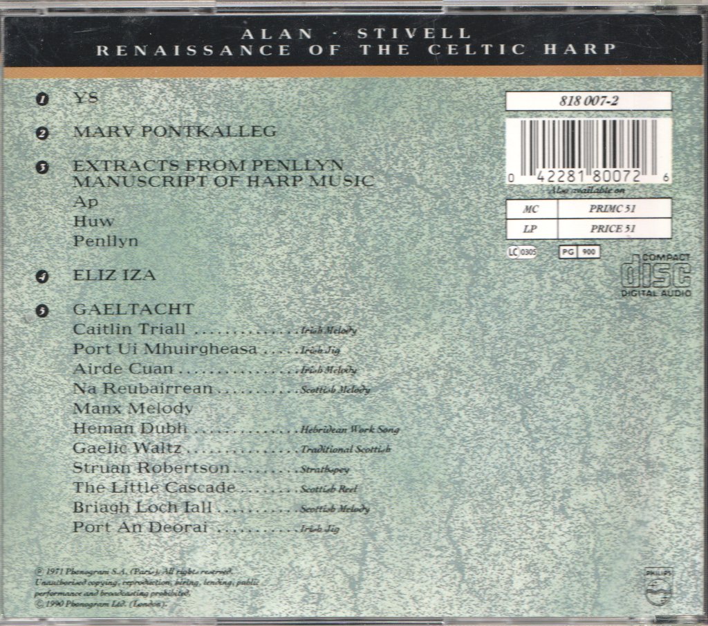 Alan Stivell - Renaissance Of The Celtic Harp - Cd