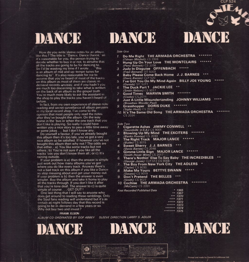 Various Artists - Dance Dance Dance - Lp