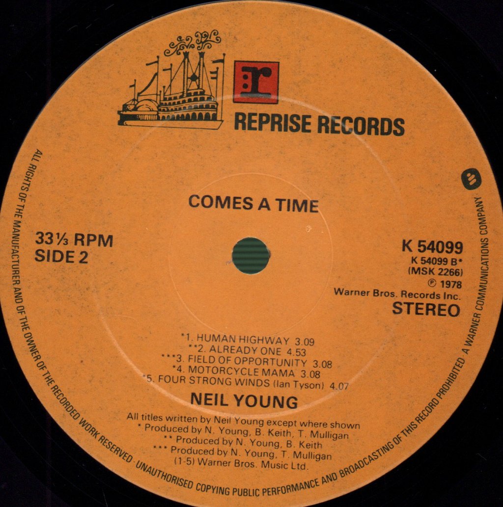 Neil Young - Comes A Time - Lp