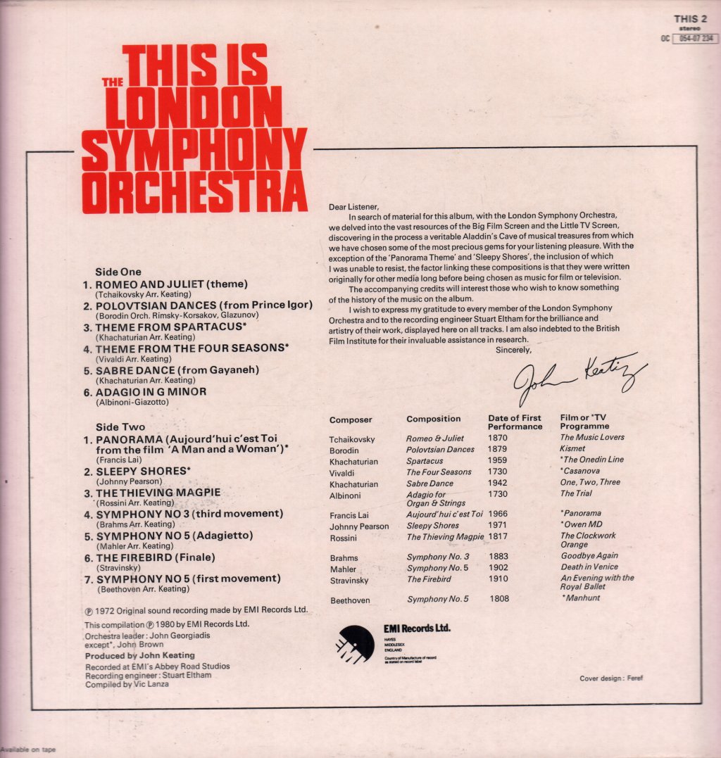 London Symphony Orchestra - This Is The - Lp