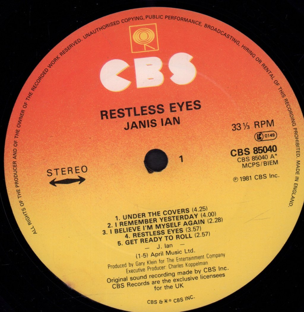 Janis Ian - Restless Eyes - Lp