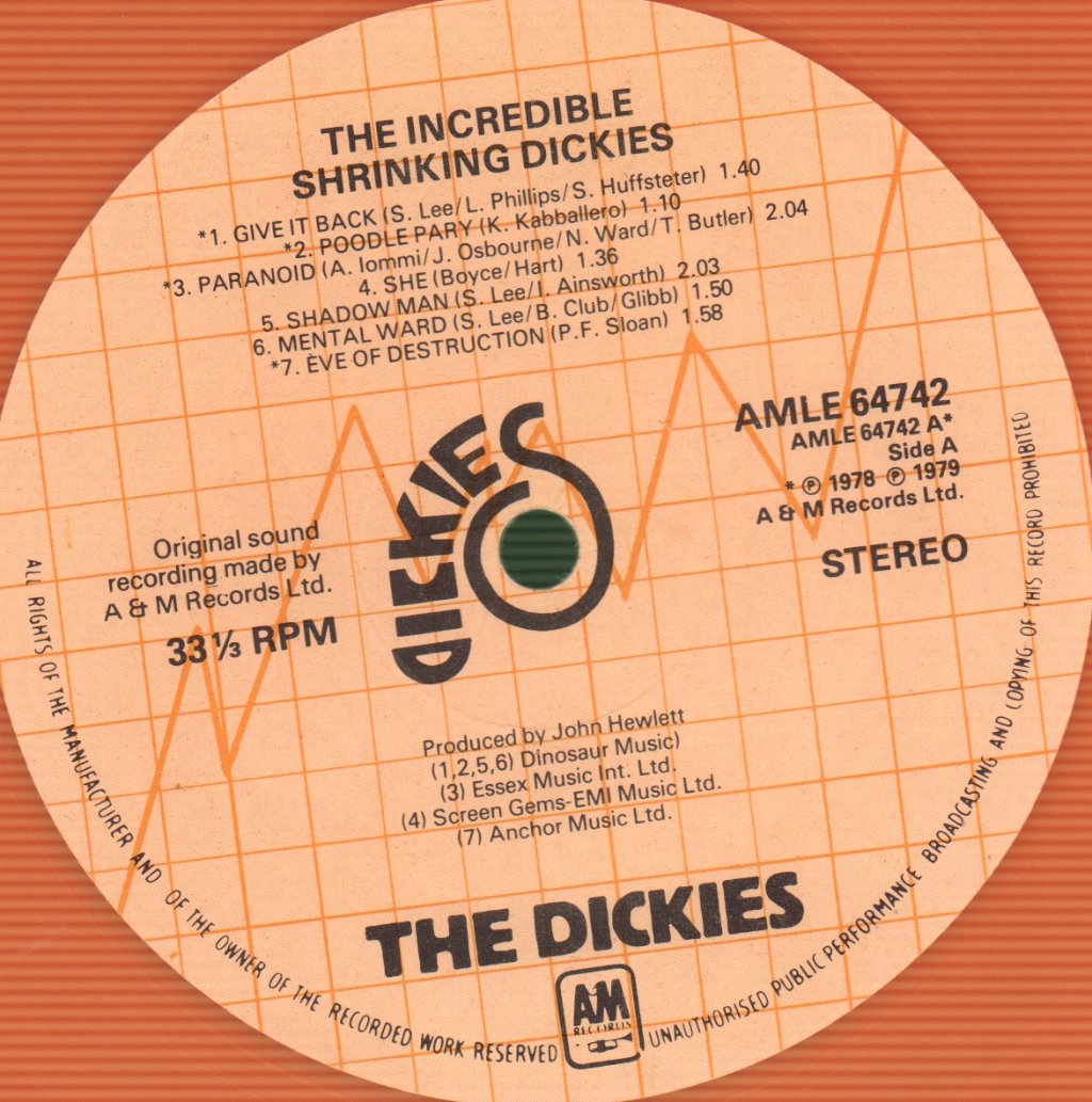 Dickies - Incredible Shrinking Dickies - Lp