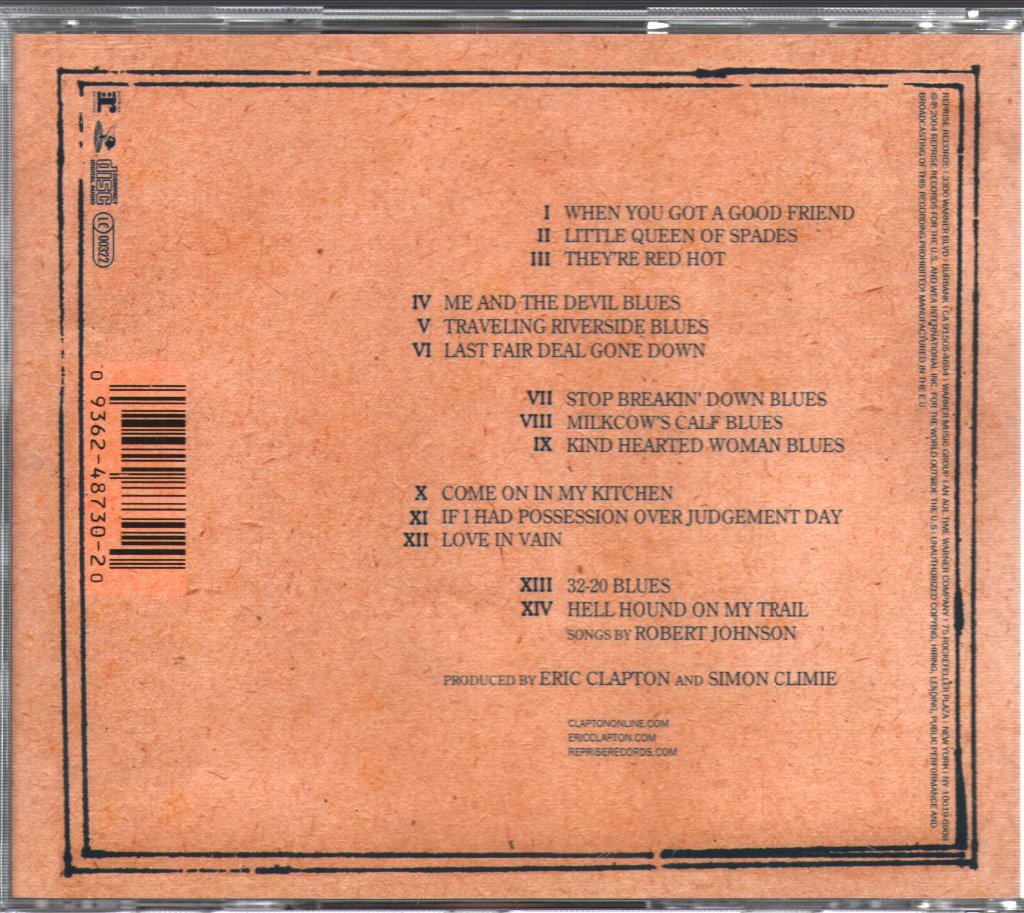 Eric Clapton - Me And Mr Johnson - Cd