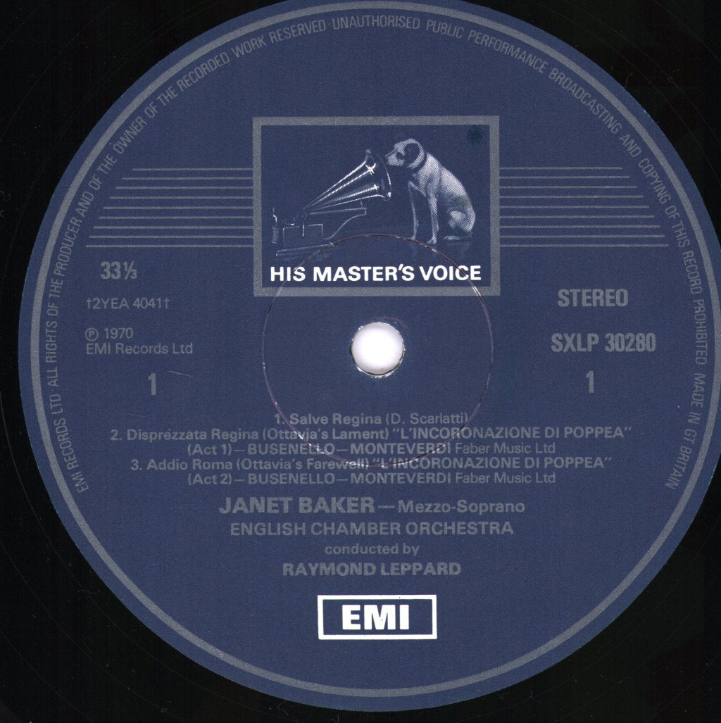Janet Baker / English Chamber Orchestra / Raymond Leppard - Janet Baker Sings Scarlatti and Monteverdi - Lp