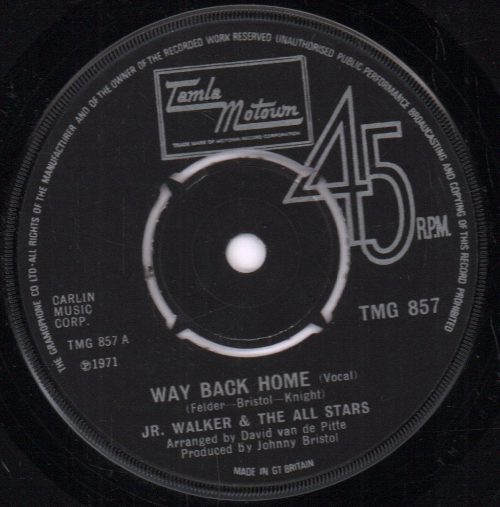 Junior Walker And The All Stars - Way Back Home - 7 Inch