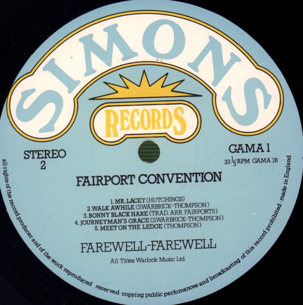 Fairport Convention - Farewell Farewell - Lp
