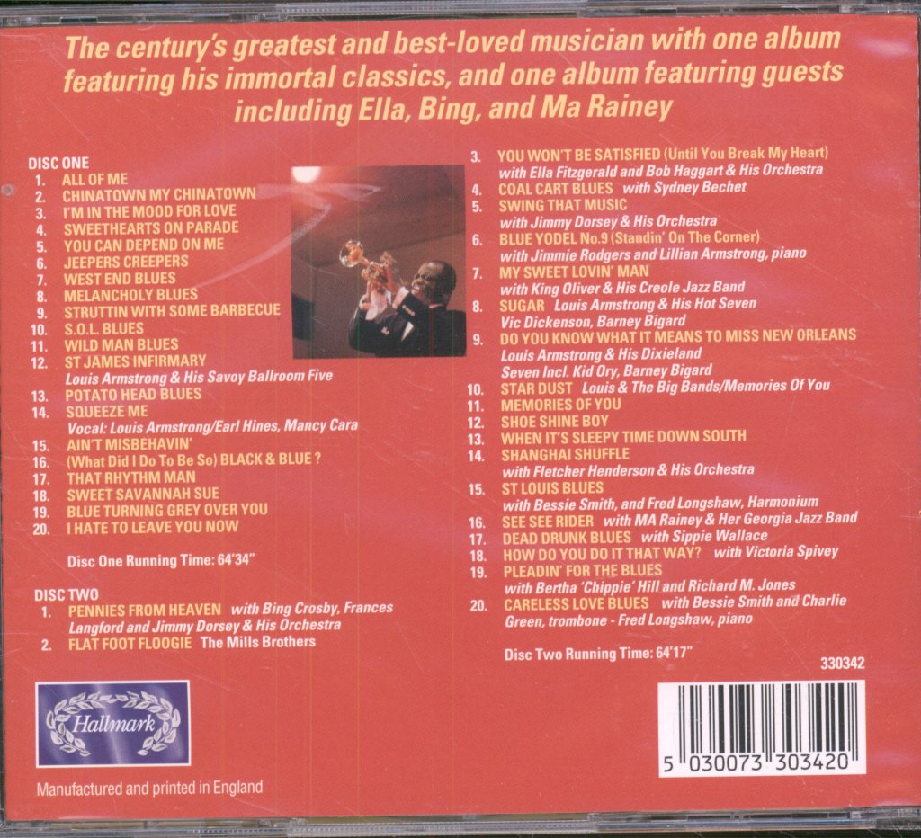 Louis Armstrong - Genius Of Louis Armstrong - Double Cd
