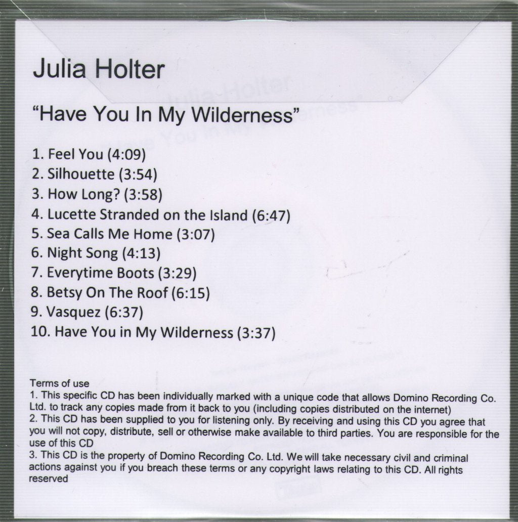 Julia Holter - Have You In My Wilderness - Cdr