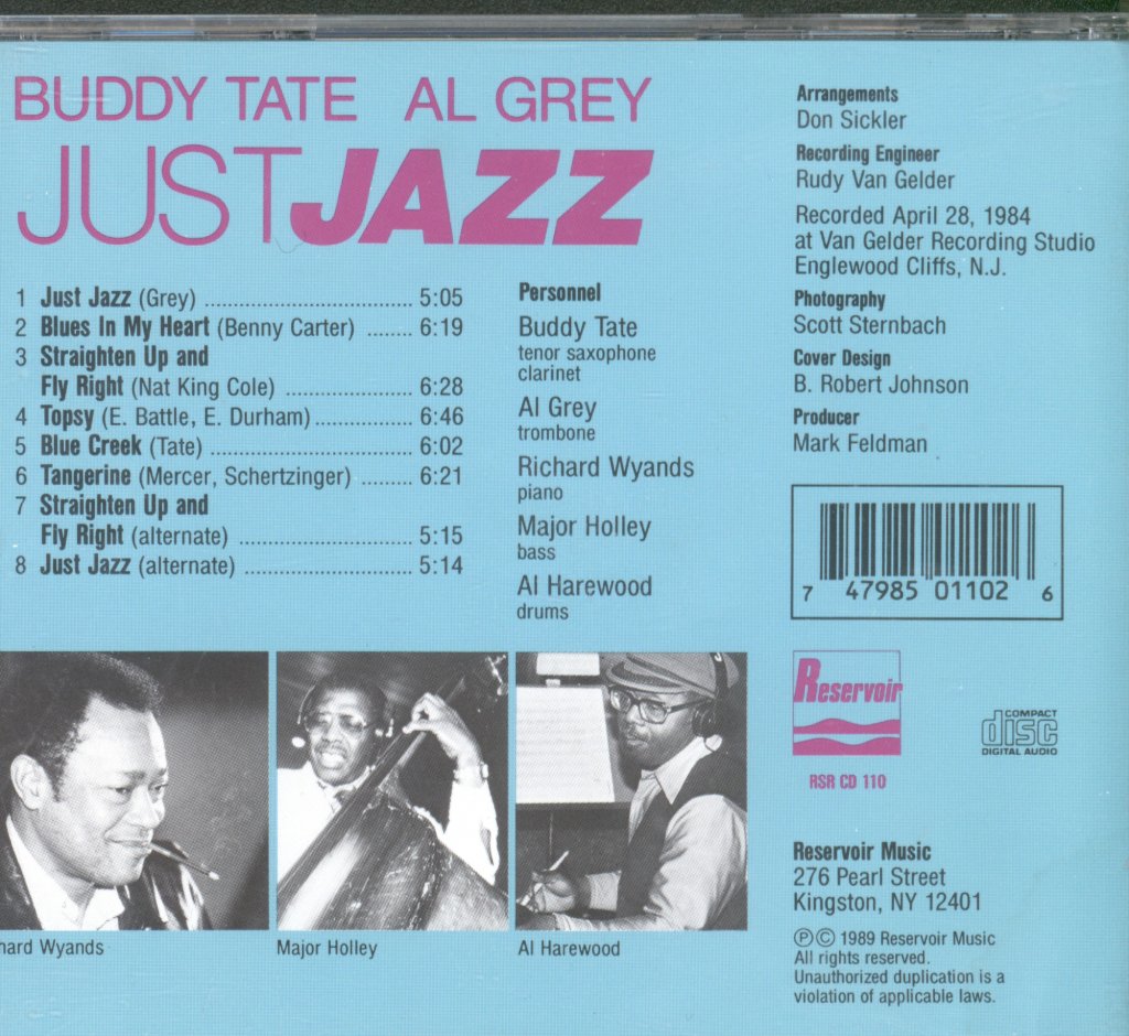 Buddy Tate - Just Jazz - Cd
