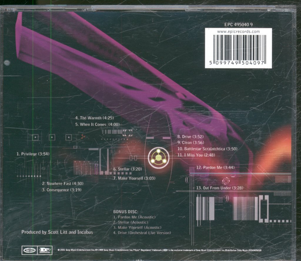 Incubus (Rock Group) - Make Yourself - Cd
