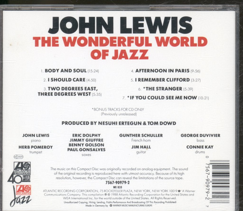 John Lewis (2) - Wonderful World Of Jazz - Cd