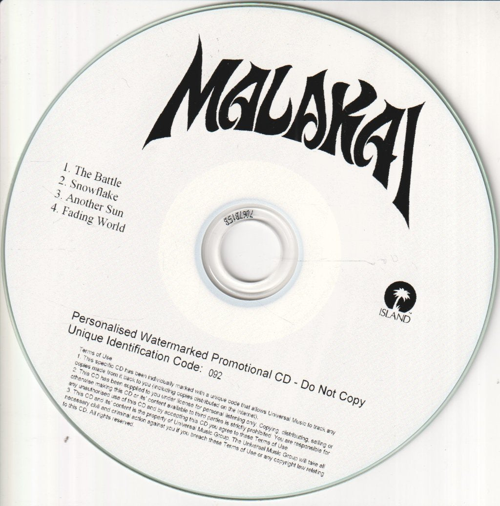 Malakai - Album Sampler - Cdr