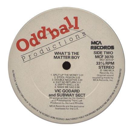 Vic Godard And The Subway Sect - What's The Matter Boy? - Lp