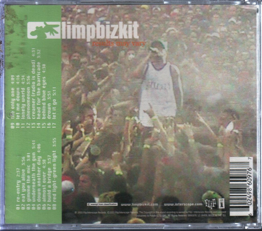Limp Bizkit - Results May Vary - Cd