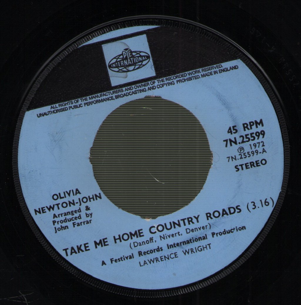 Olivia Newton John - Take Me Home Country Roads - 7 Inch
