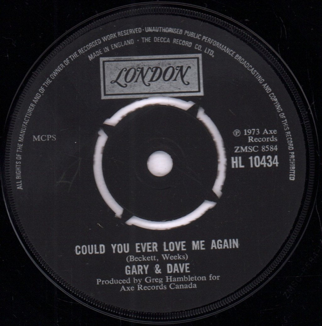 Gary And Dave - Could You Ever Love Me Again - 7 Inch