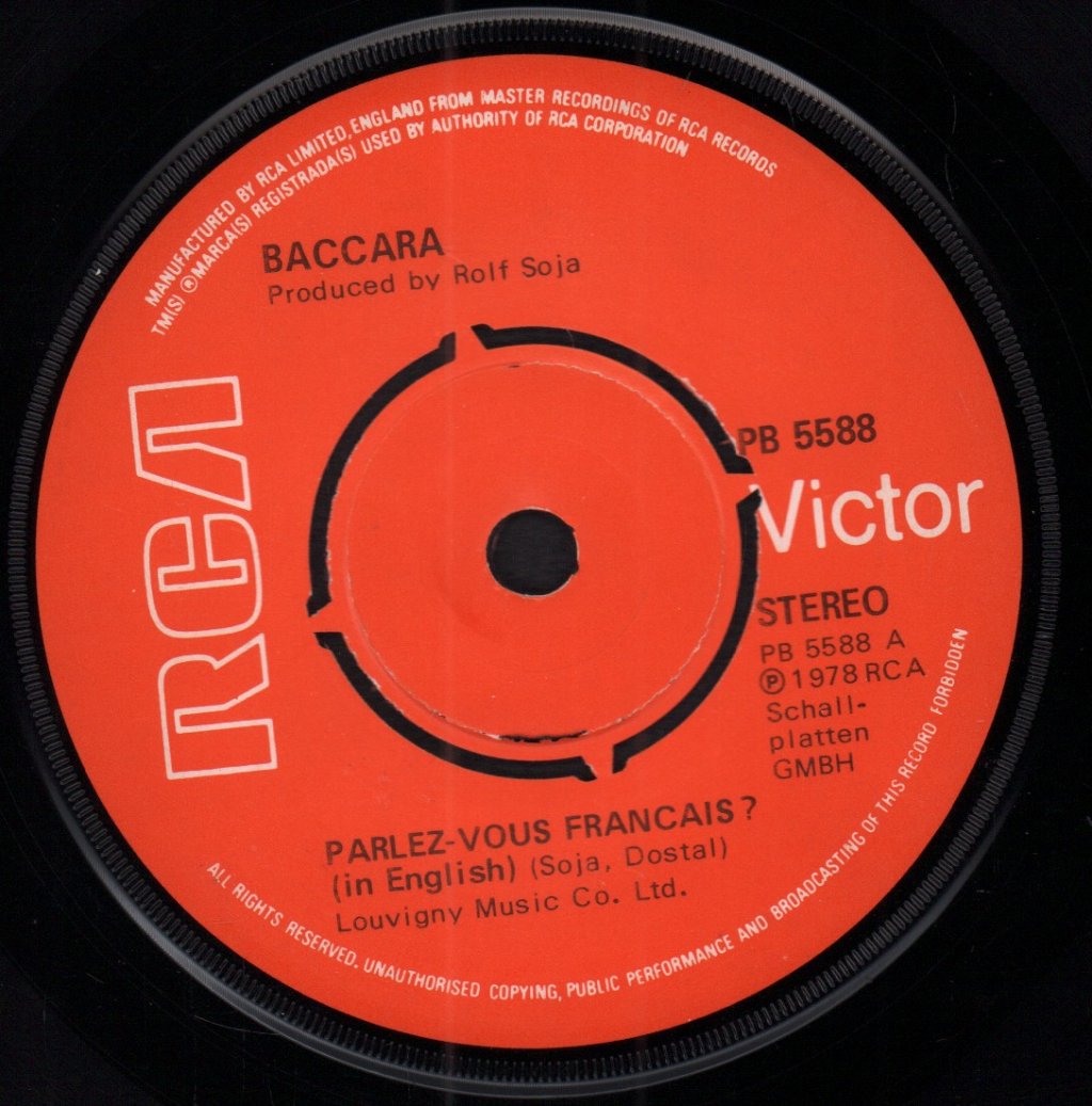 Baccara - Parlez Vous Francais - 7 Inch