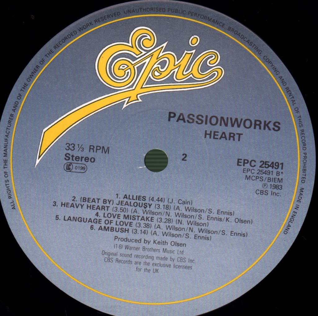 Heart - Passionworks - Lp