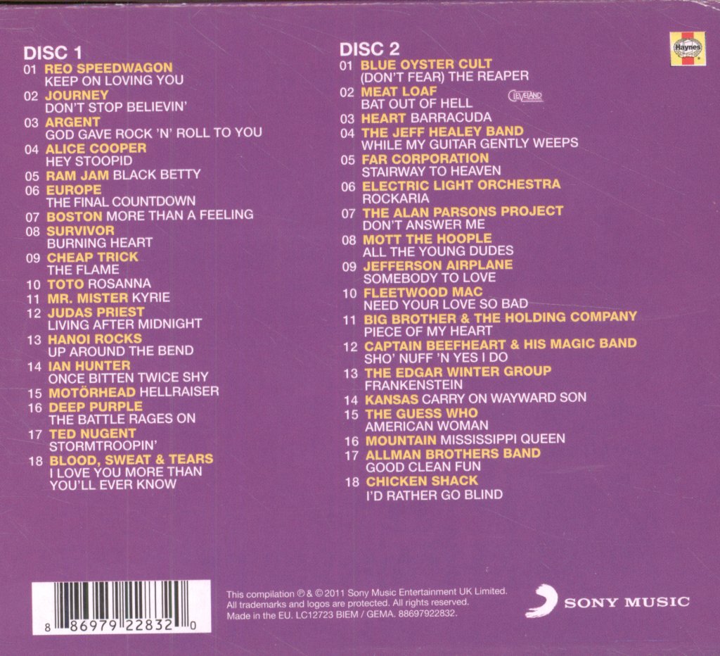 Various Artists - Haynes Ultimate Guide To Rock Anthems - Double Cd