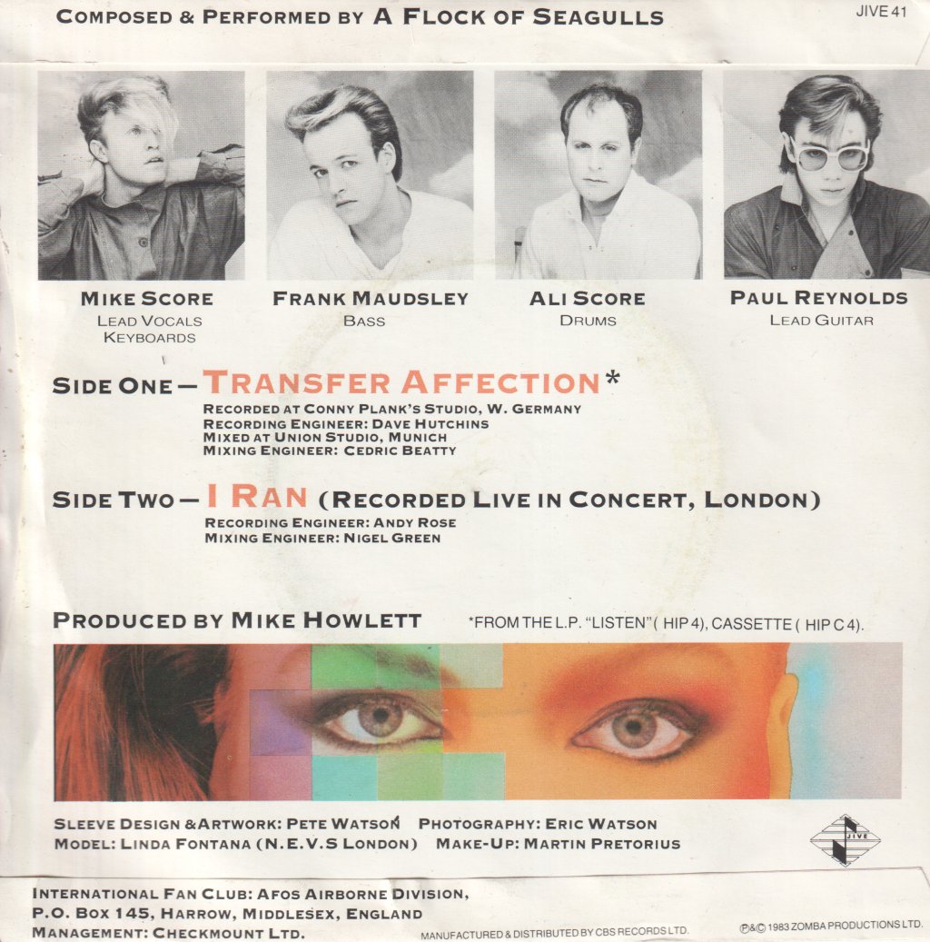 A Flock Of Seagulls - Transfer Affection - 7 Inch